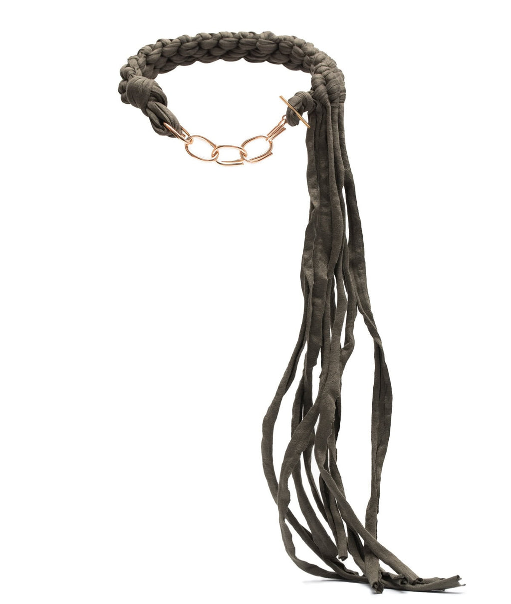 Braided Chain Collar Green