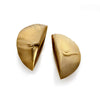 Handmade gold plated clam earrings with brass base