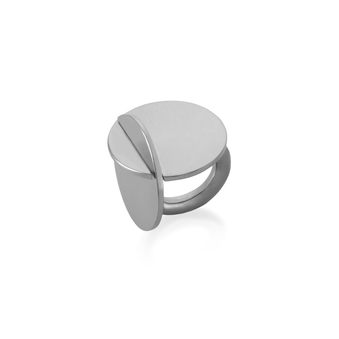 Intersecting Coins Pinky Ring