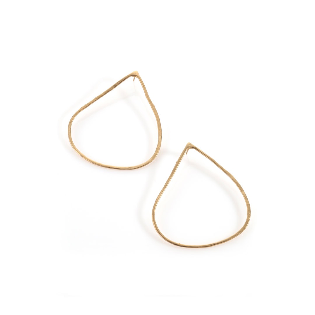 Triangle Drop Hammered Earrings
