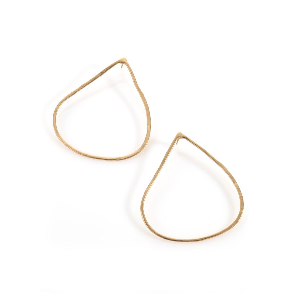 Triangle Drop Hammered Earrings
