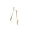 Handmade gold plated hammered strip classic earrings with brass base
