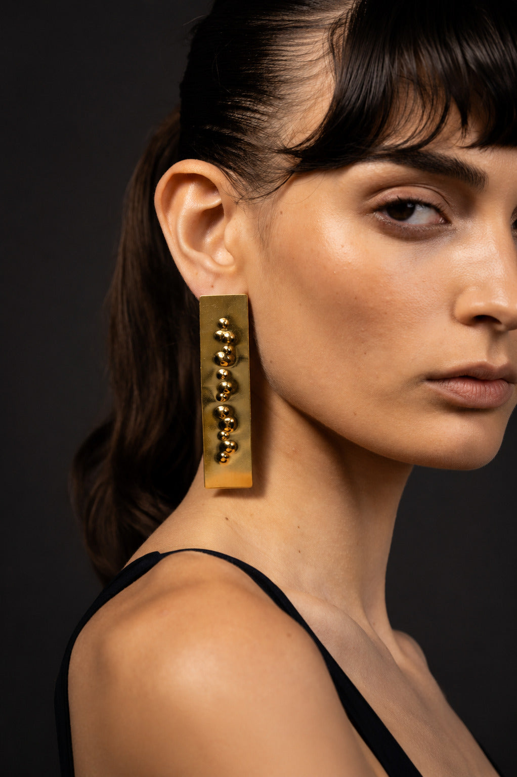 Embossed Rectangle Earrings
