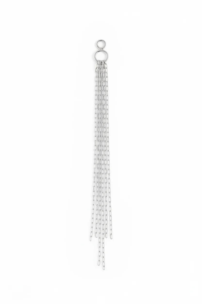Sterling silver Crystal Tassel Earring (single)