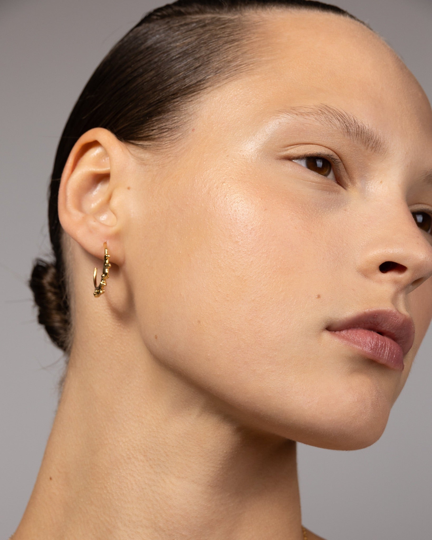 Beaded Hoop Earrings - Medium