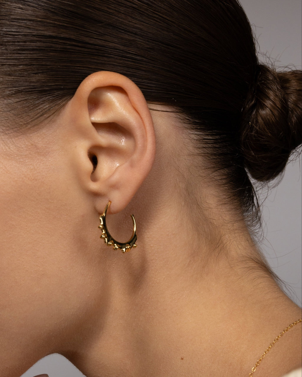 Beaded Hoop Earrings - Medium