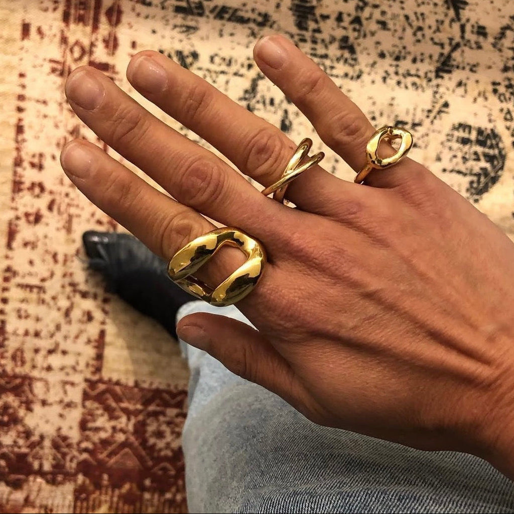 Crossover Ring - ring band by Noritamy