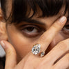 Two Stones Open Cocktail ring