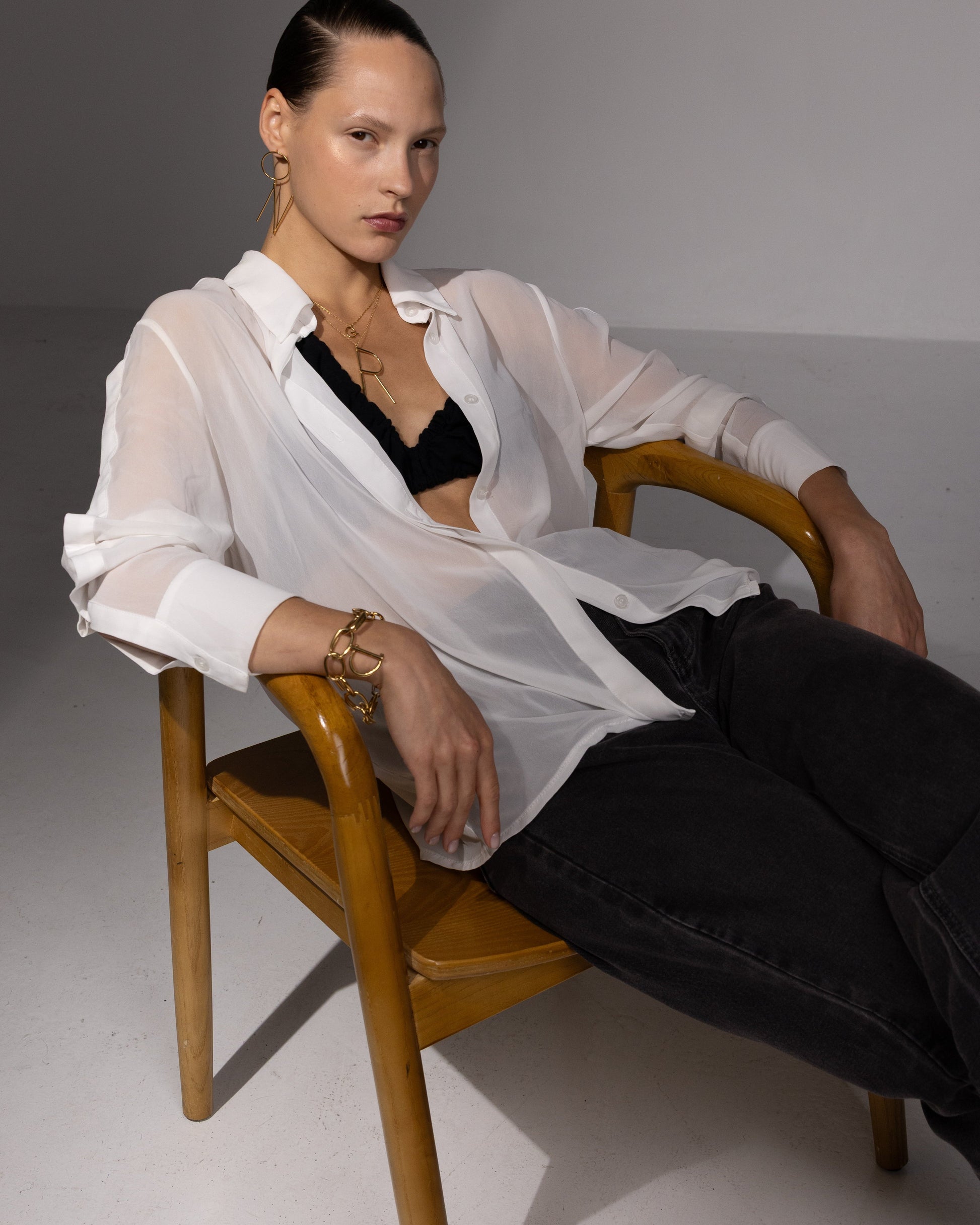 Initial Necklace Sterling Silver Gold Plated