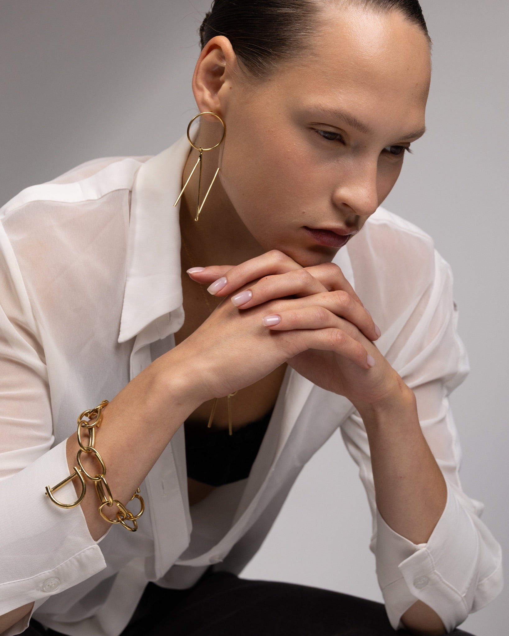 Links With Initial Bracelet, bracelet by Noritamy, view 2