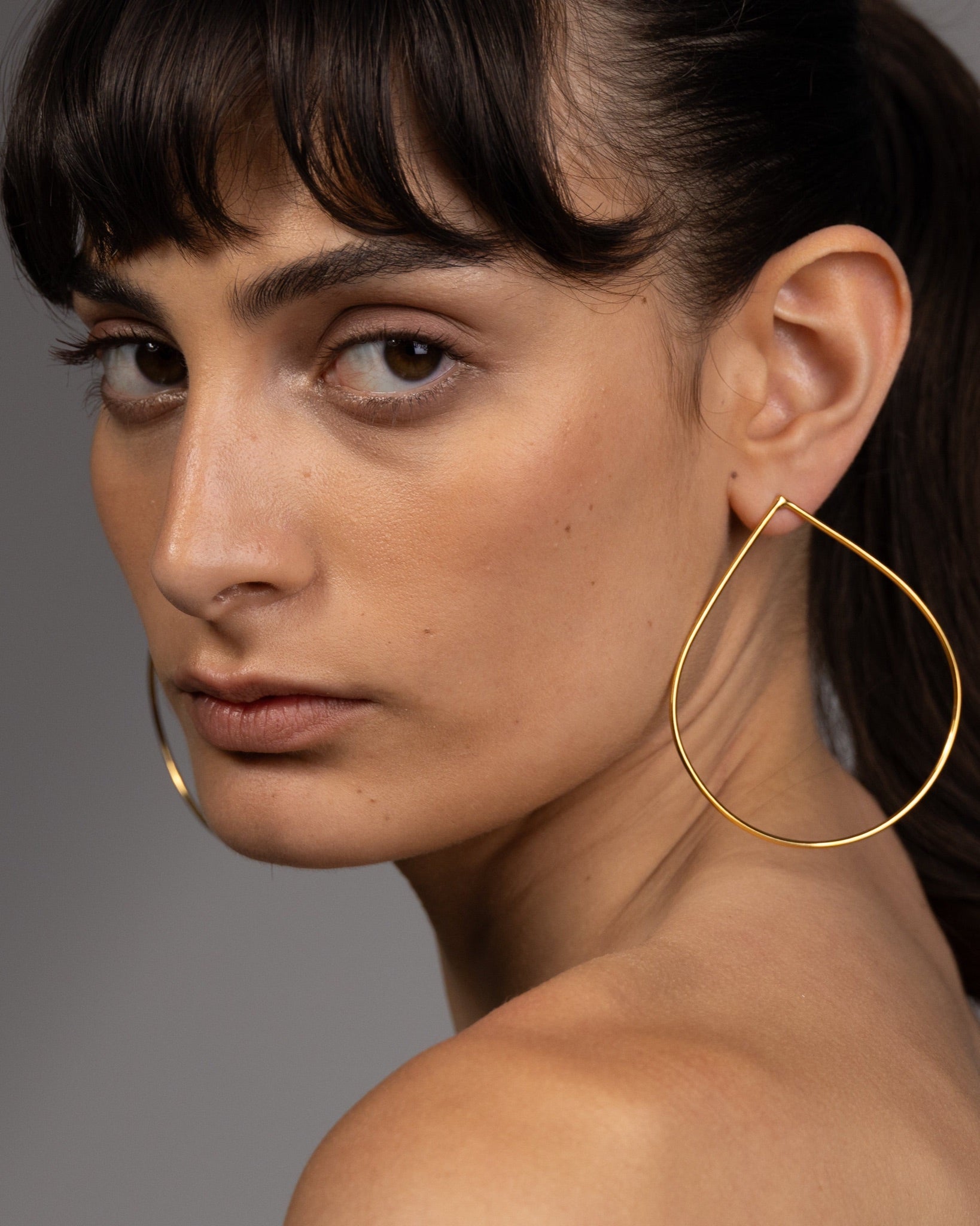 Triangle Drop Hammered Earrings