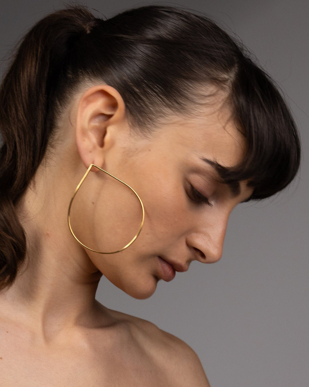 Triangle Drop Hammered Earrings