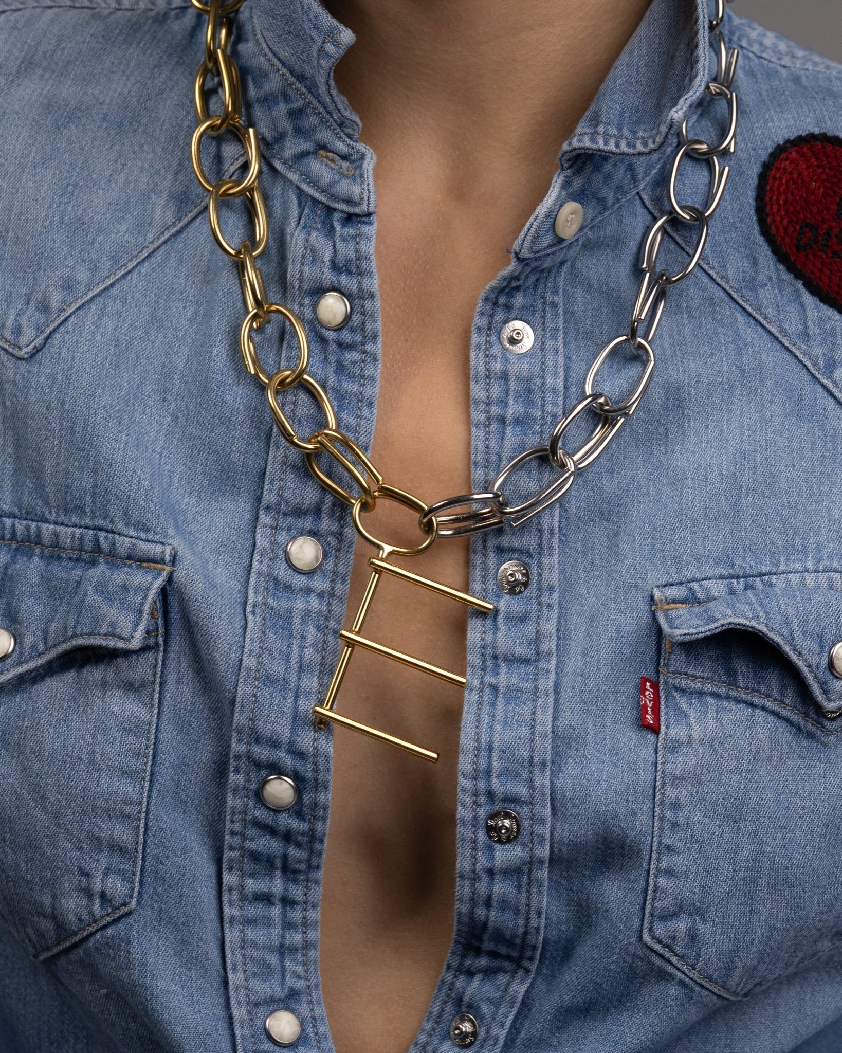 Oval Links Initial Necklace