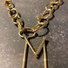 Oval Links Initial Necklace - statement necklace by Noritamy