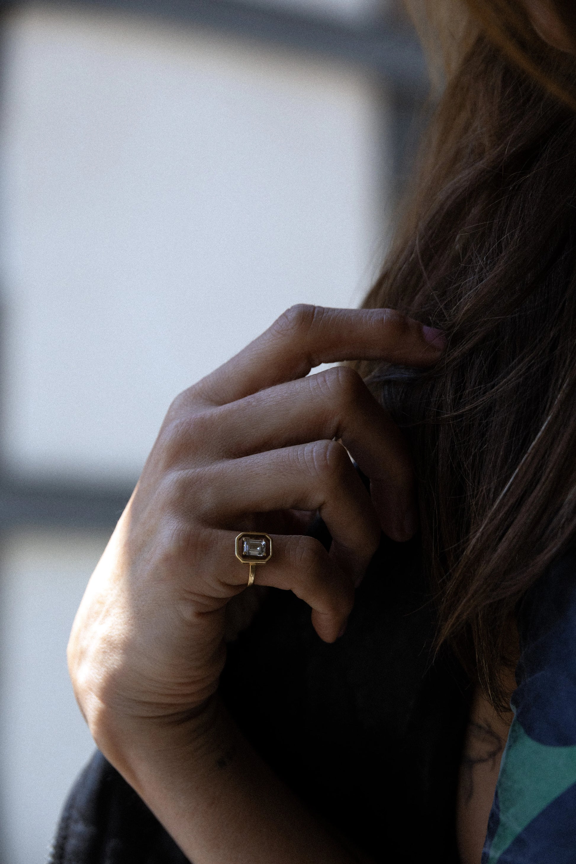Octagon Pinky Diamond Ring 14K — campaign image