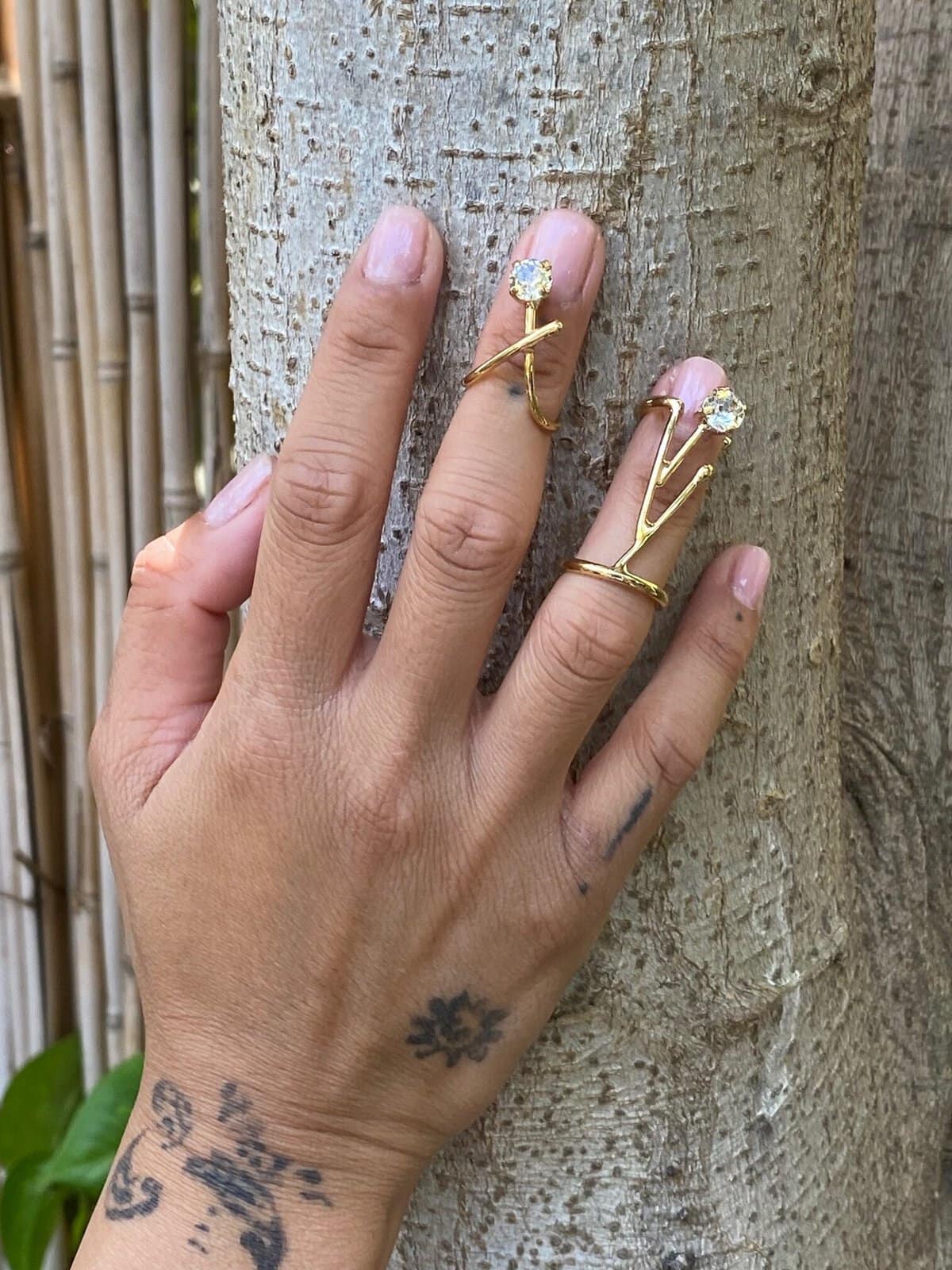 PINE Double Finger Tip Ring