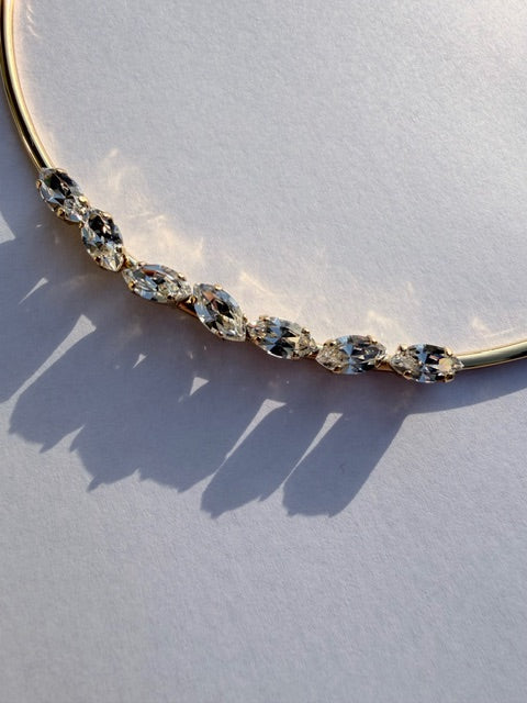 Crystal drops Choker Necklace