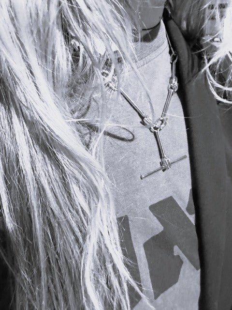 Linked Theory T-Bar Necklace Sterling Silver