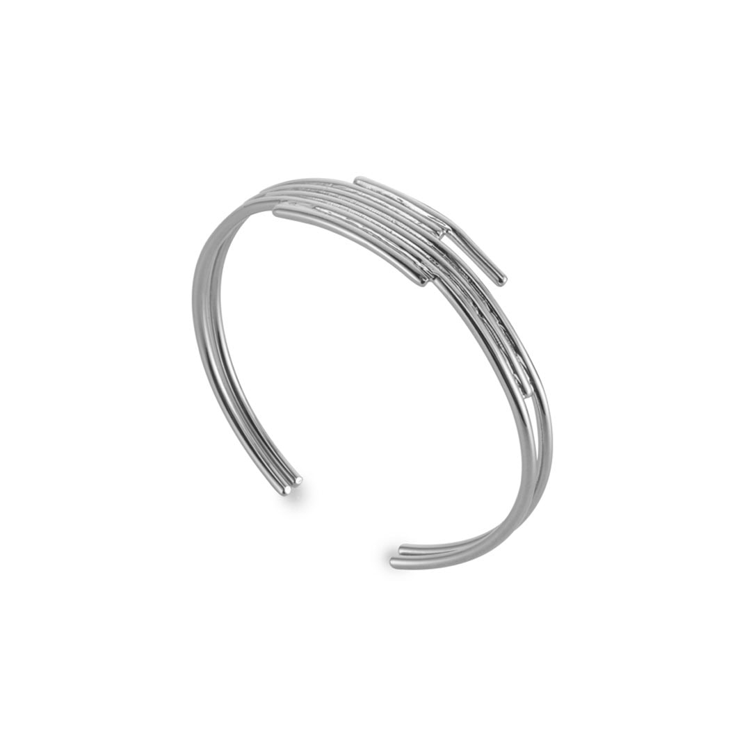 Narrow lines cuff bracelet