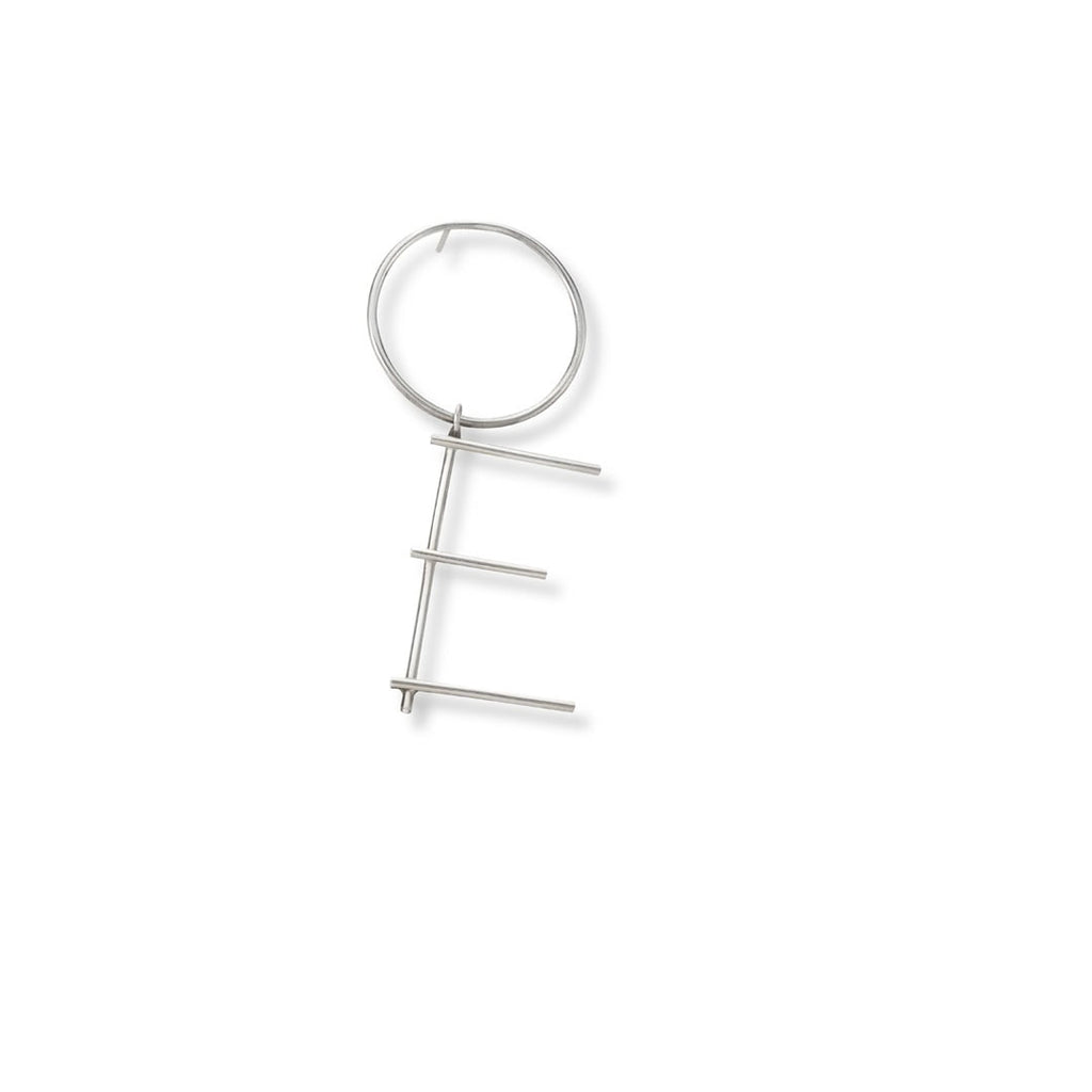 Initials Earring Silver