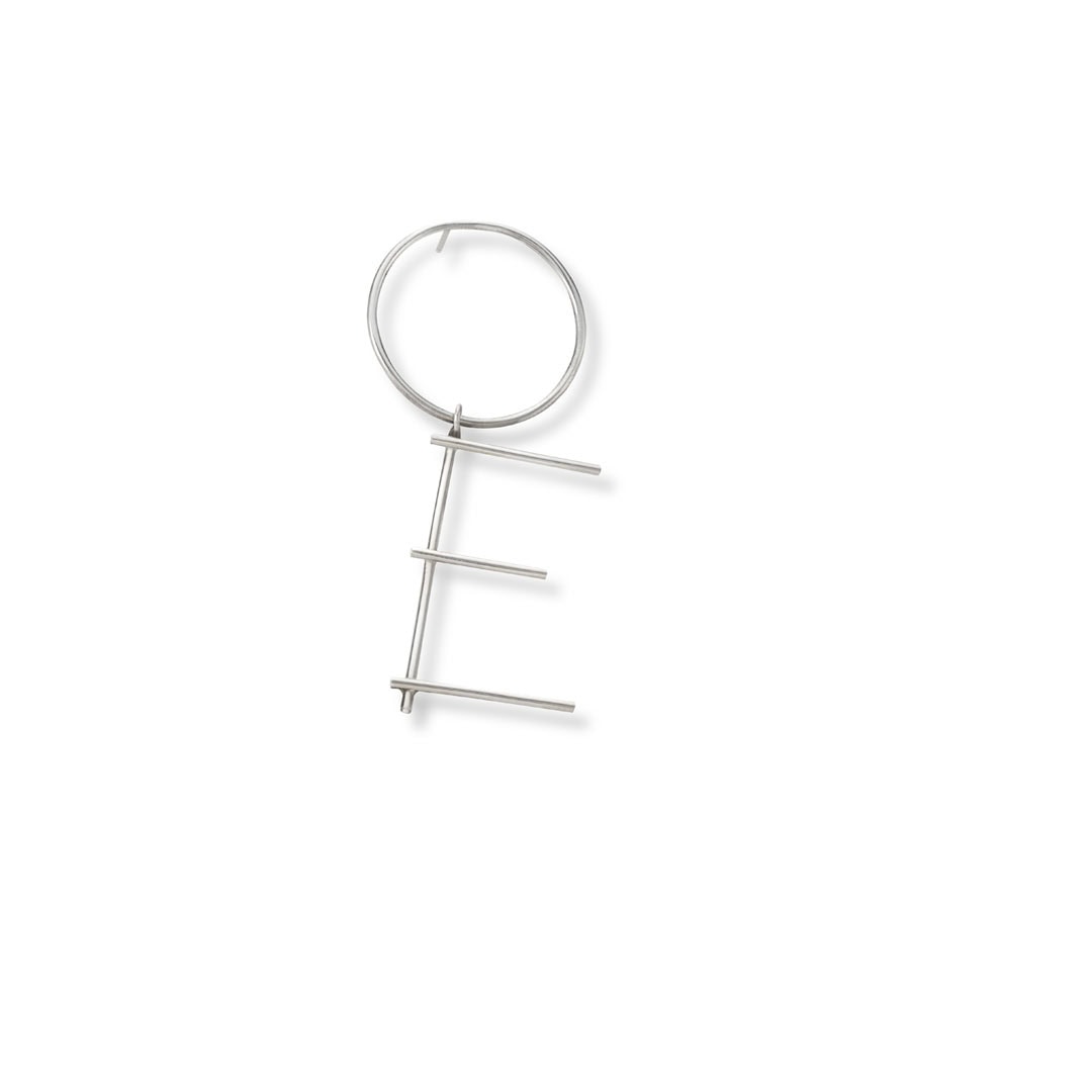 Initials Earring Silver
