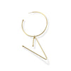 Hoop  and V Earring