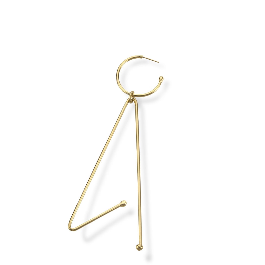 V Hoop Earring