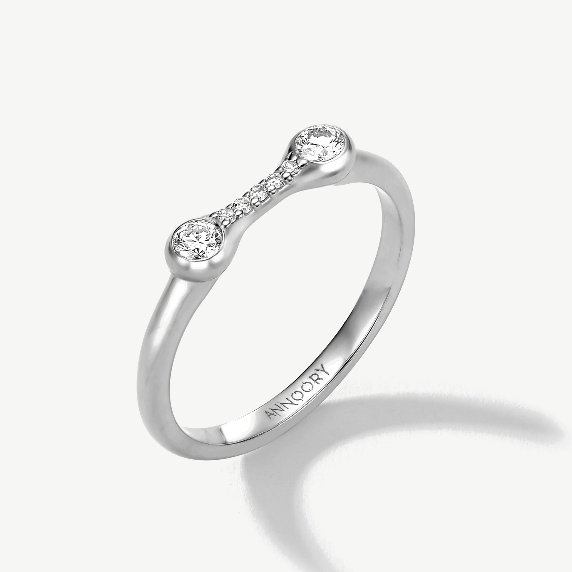 It Takes 2 Diamond Pavé Ring - stacking ring by Noritamy