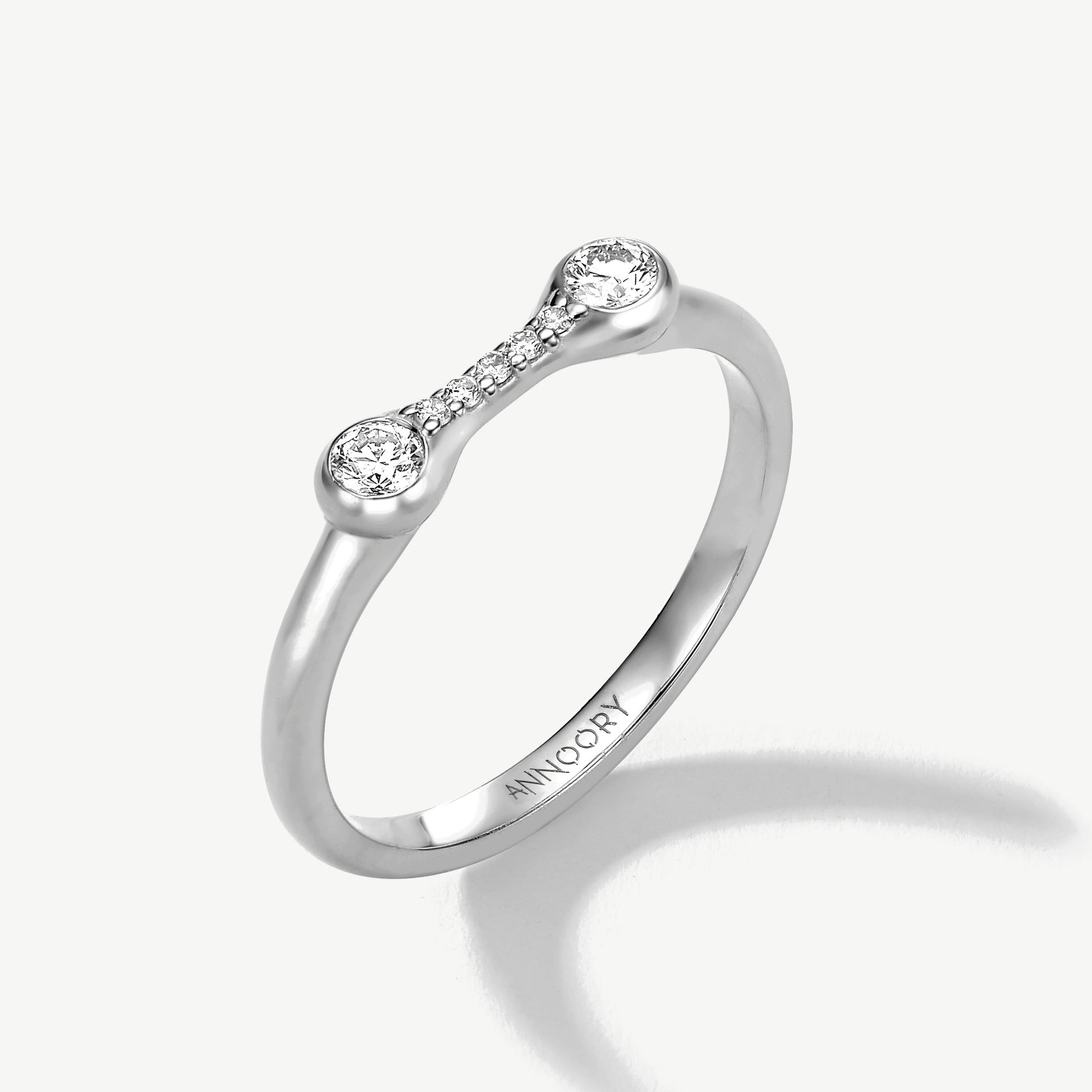 It Takes 2 Diamond Pavé Ring - stacking ring by Noritamy