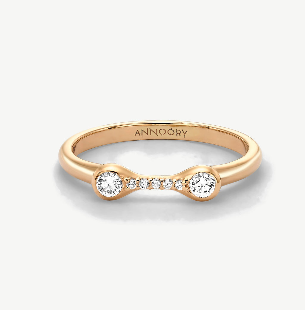 It Takes 2 Diamond Pavé Ring - stacking ring by Noritamy