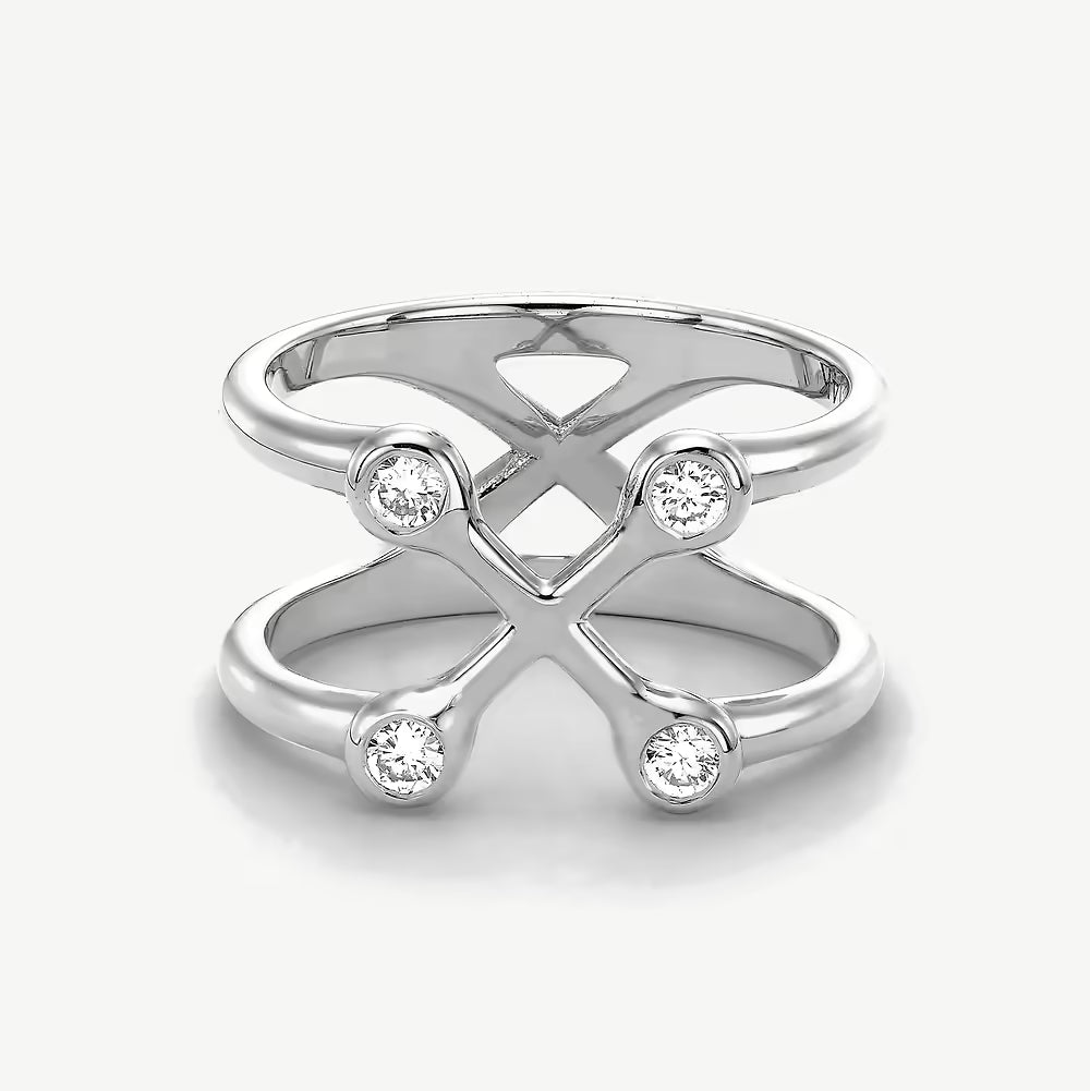 Sacred Balance Diamond Ring - statement ring by Noritamy