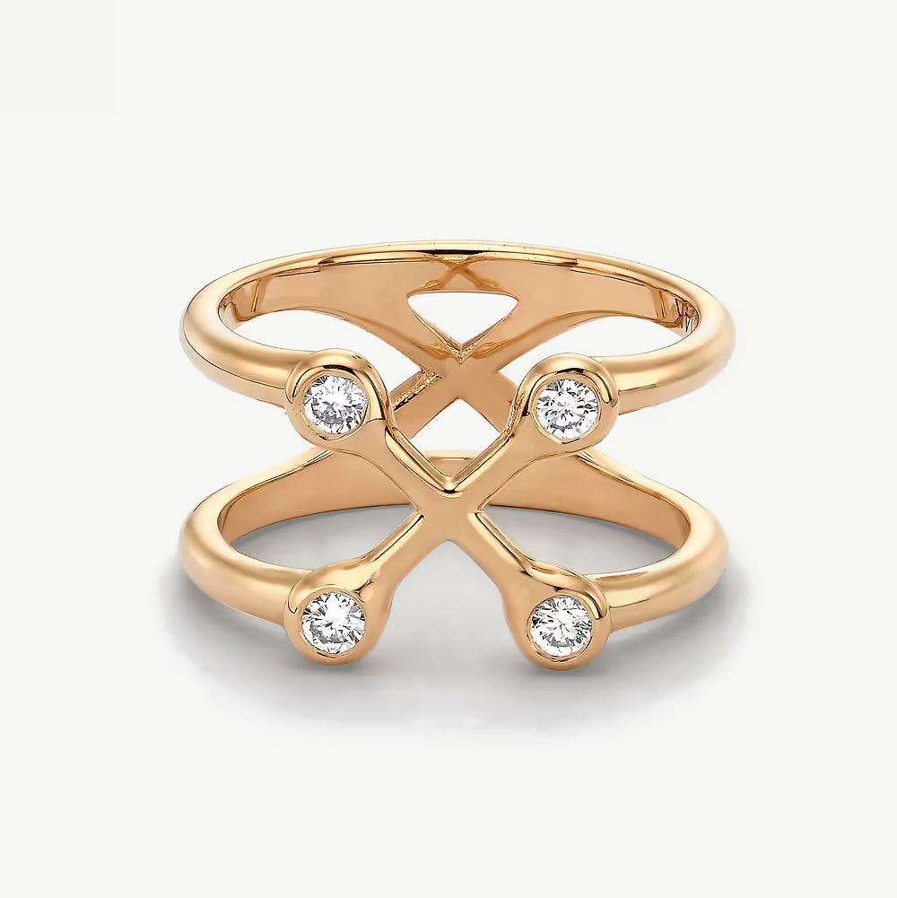 Sacred Balance Diamond Ring - statement ring by Noritamy