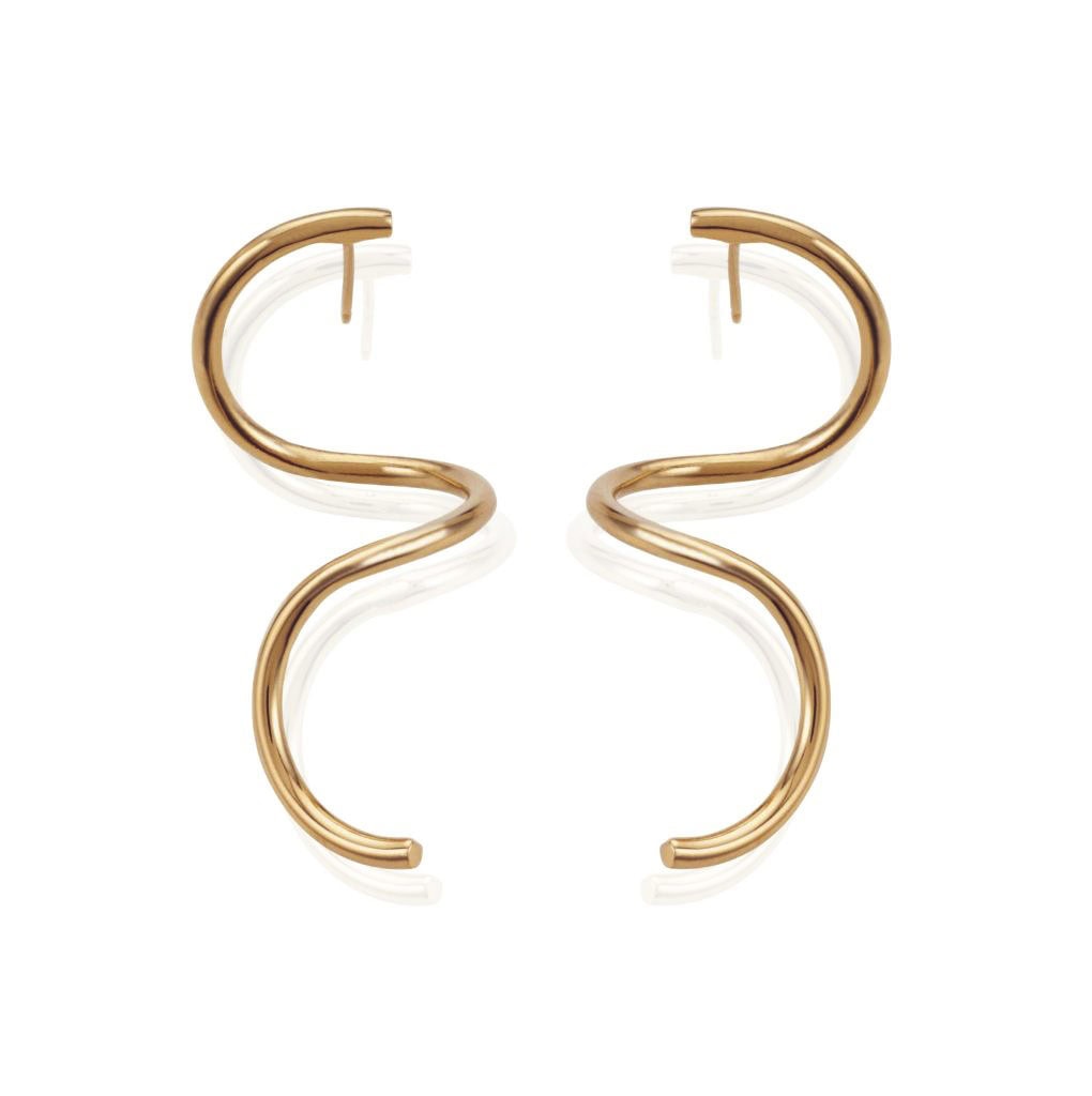 S Circle Earrings