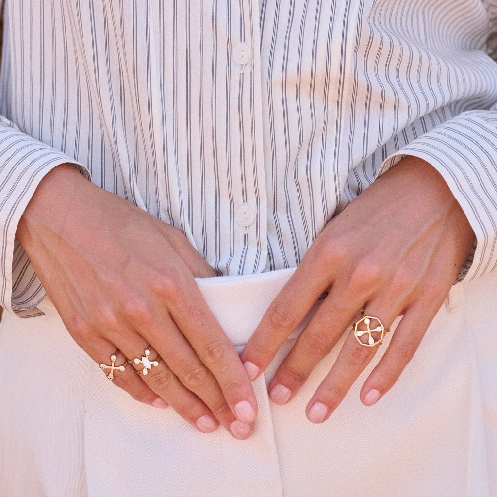 Sacred Balance Diamond Ring - statement ring by Noritamy