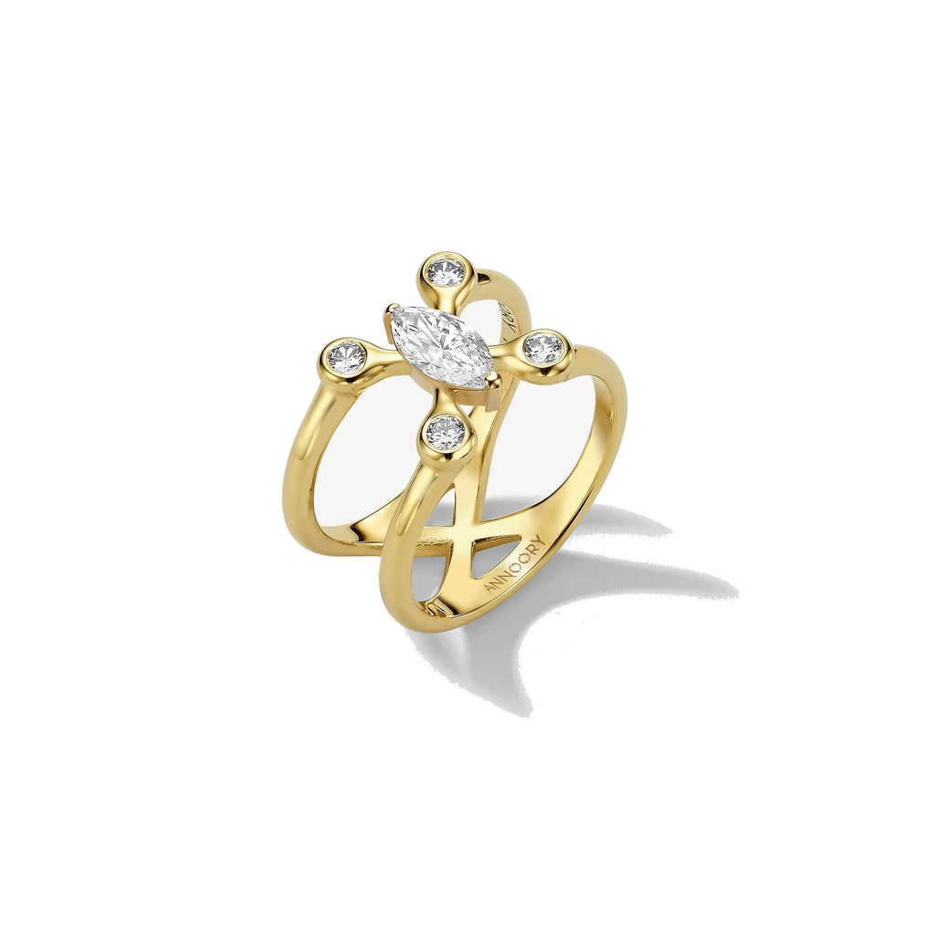 Cosmic Transformer Diamond Pinky Ring
