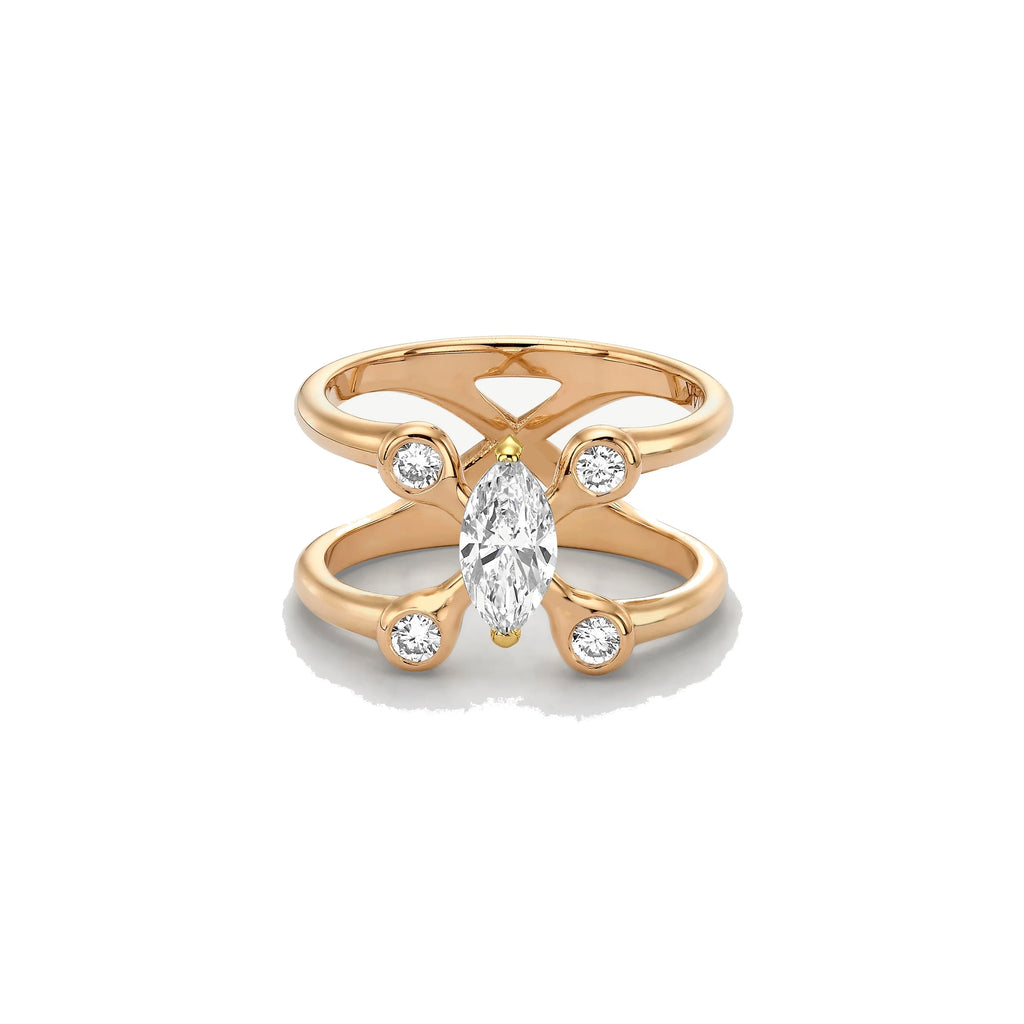 Cosmic Transformer Diamond Pinky Ring