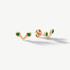 Half The Story Emerald Rose Gold Earrings