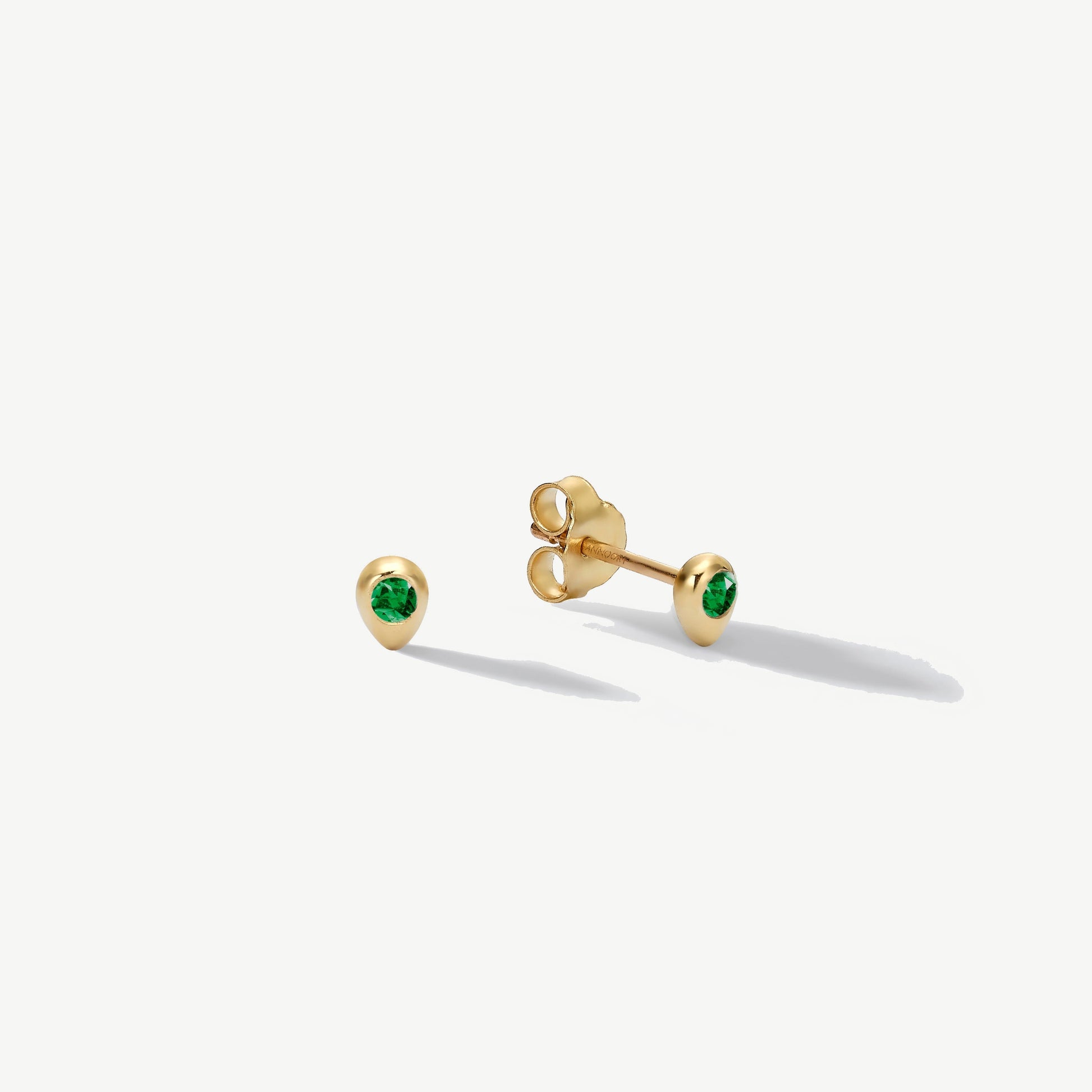Let Your Waters Flow Teardrop Emerald Studs - stud earrings by Noritamy