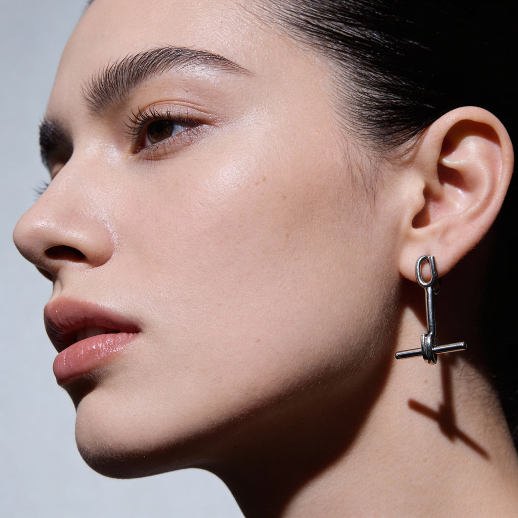 Linked Theory Sterling Silver T-bar Earrings