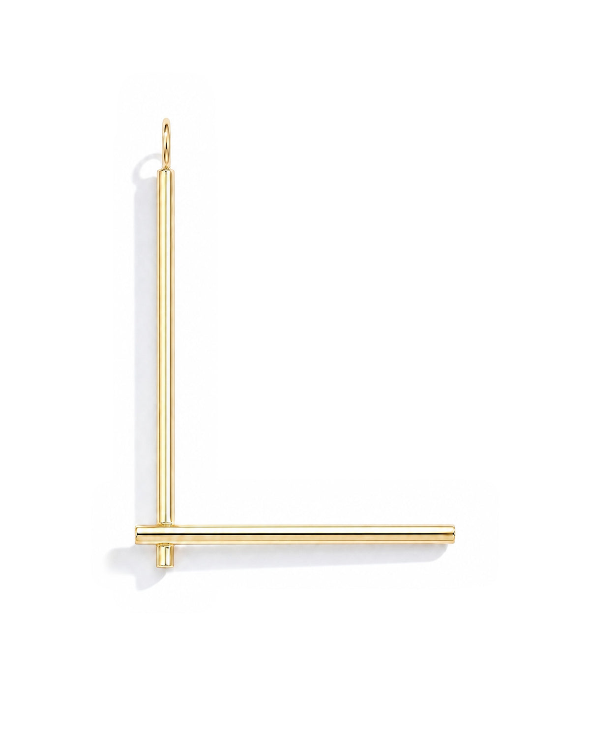 Large Initial Necklace - Letter L - Gold