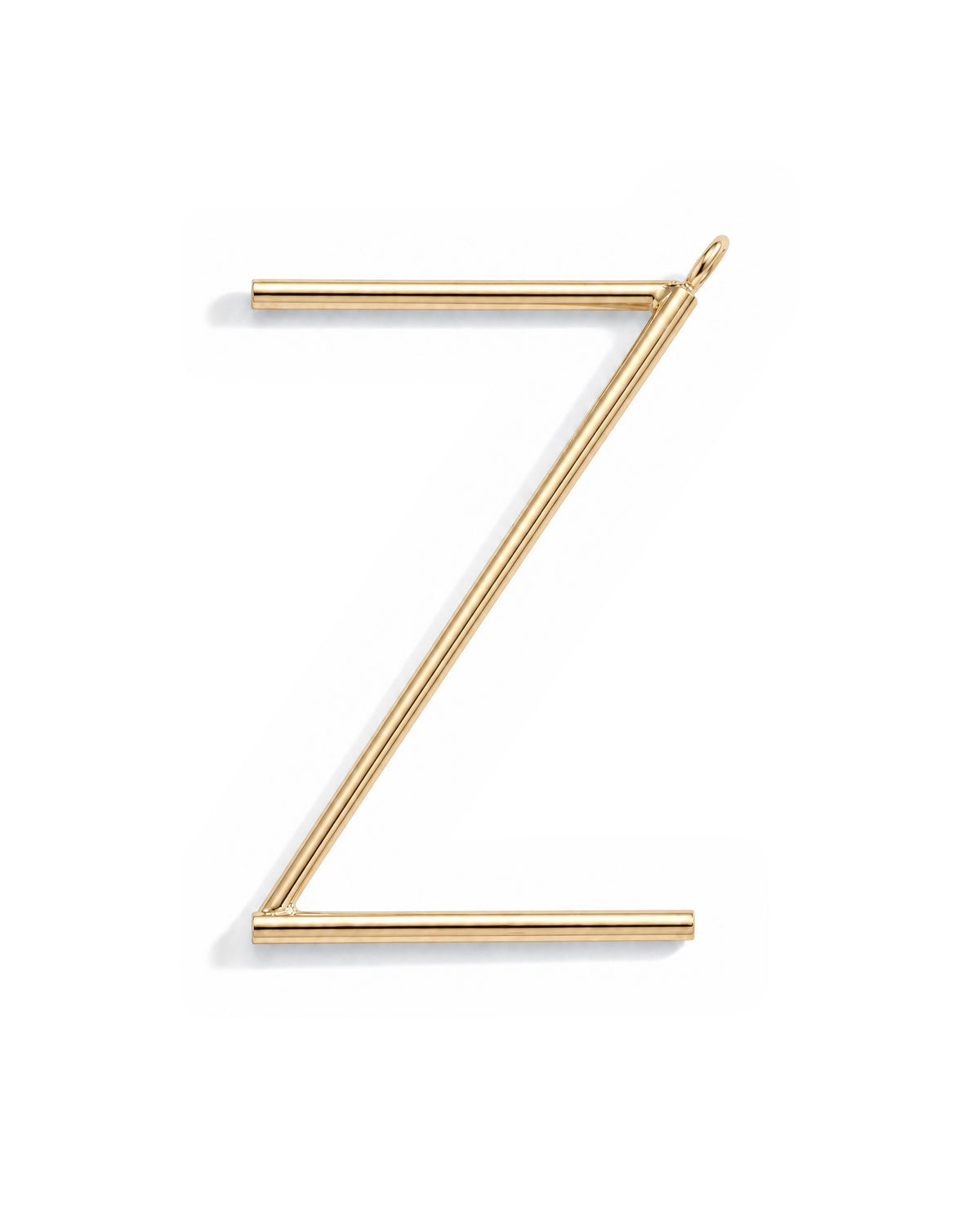 Large Initial Necklace - Letter Z - Gold
