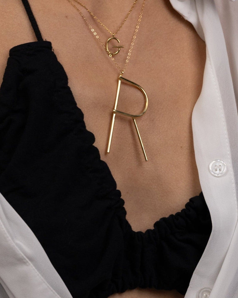 Large Initial Necklace, necklace by Noritamy, view 2