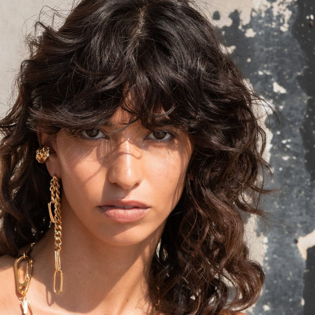 V Cuban Links Earring (single)