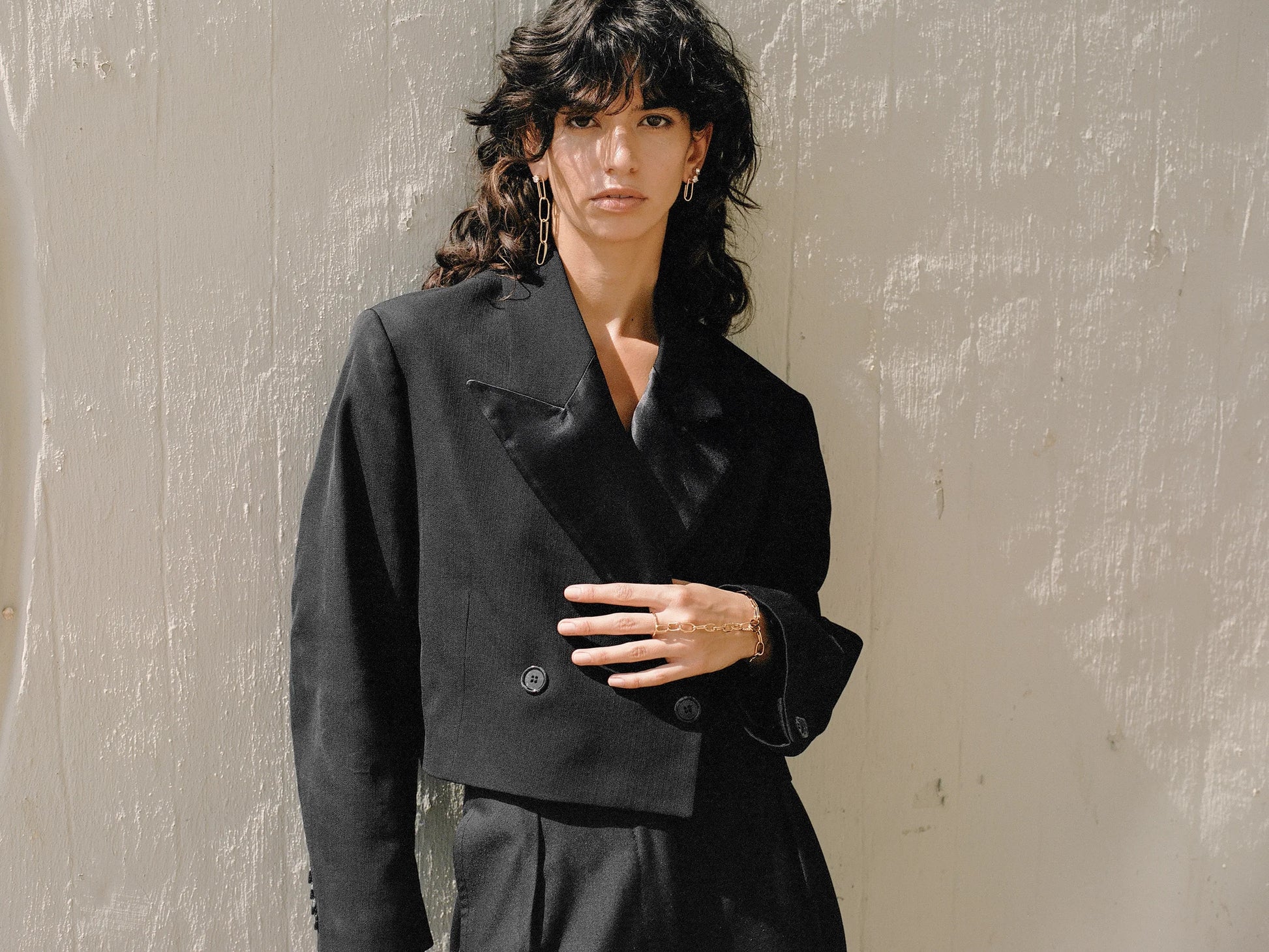 Bold Links Natural Elegance Earrings — campaign image