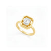 Octagon 14K Pinky Diamond Ring