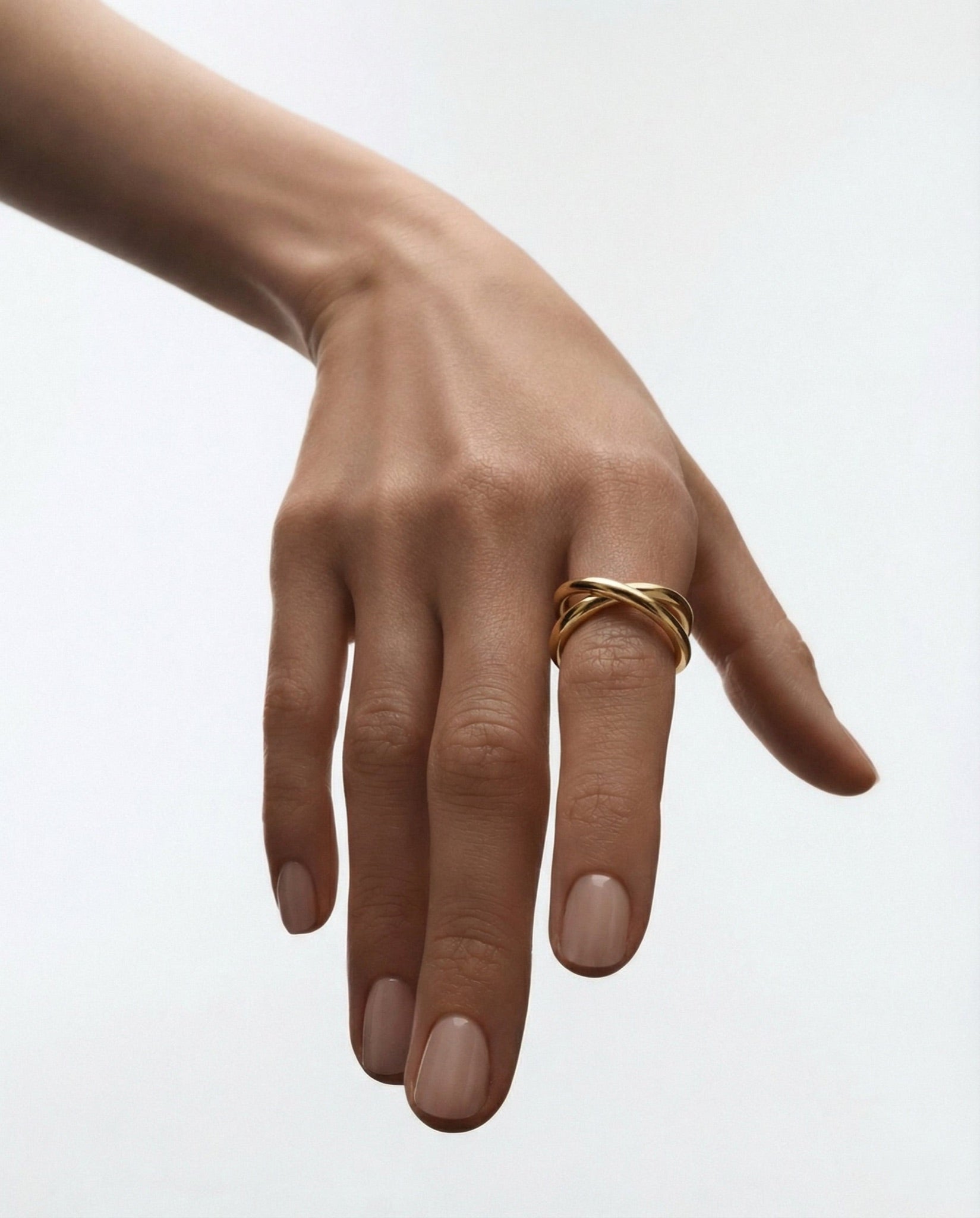 Crossover Ring - ring band by Noritamy