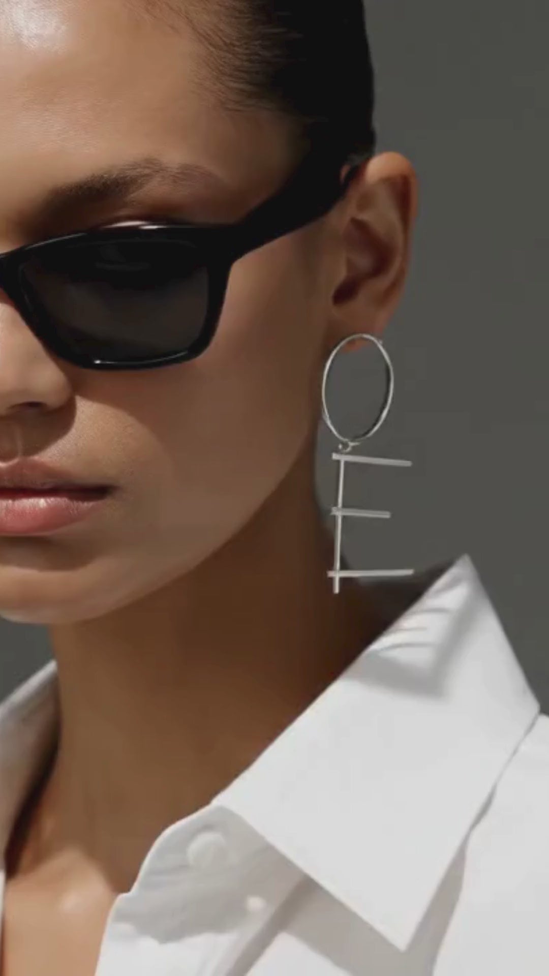 Initials Earring Sterling Silver