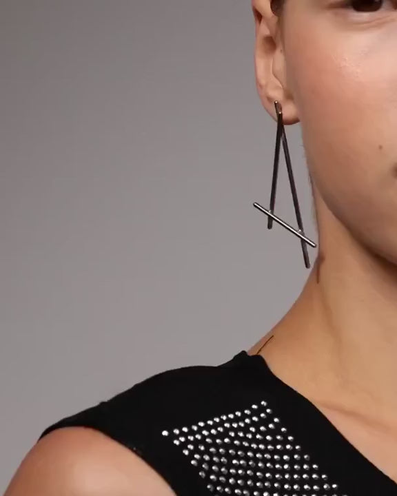X Bar Stud Earrings