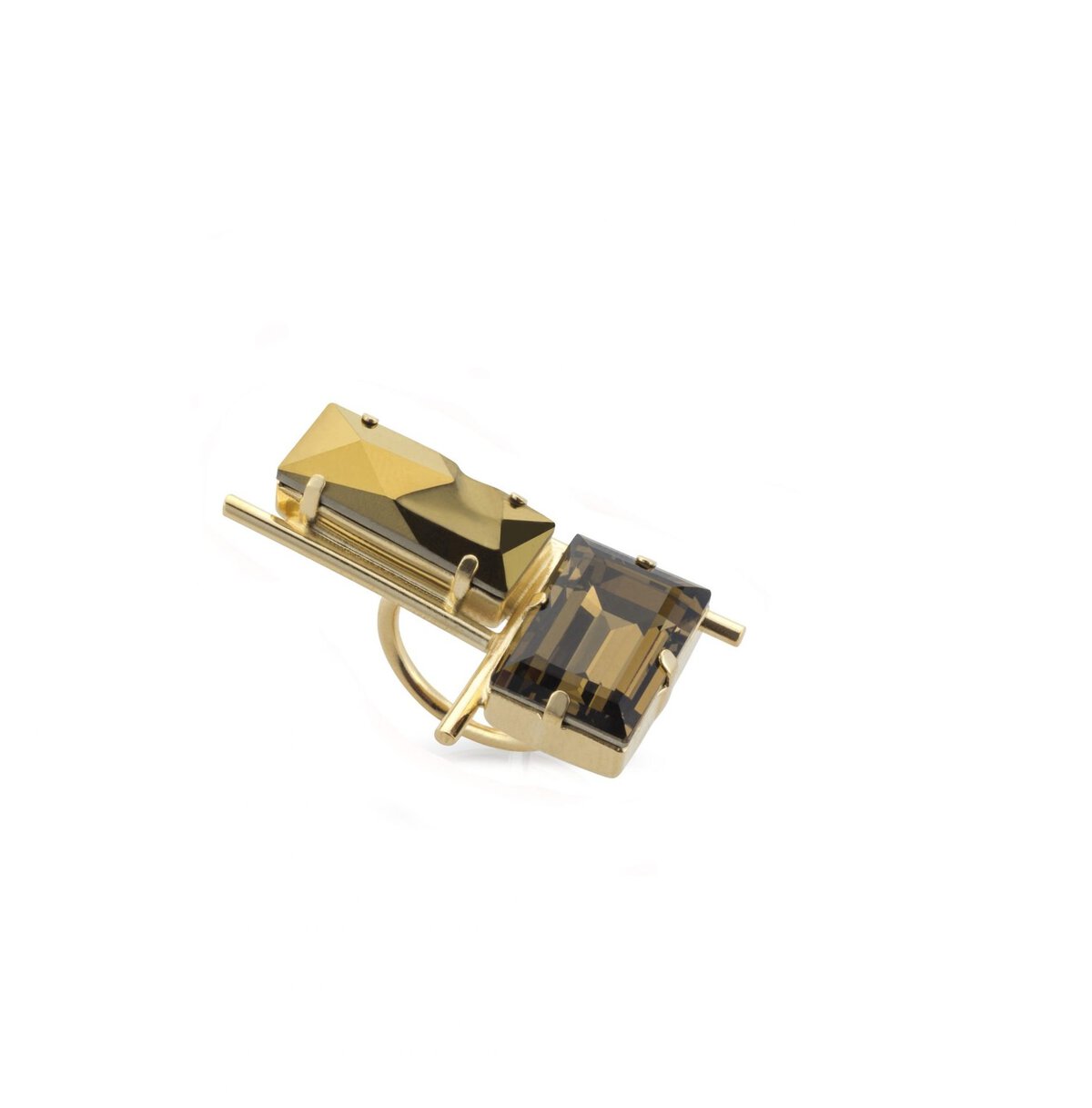 Angle 2 stone Ring