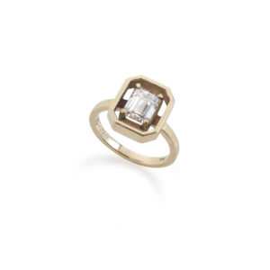 Emerald Diamond Pinky Ring